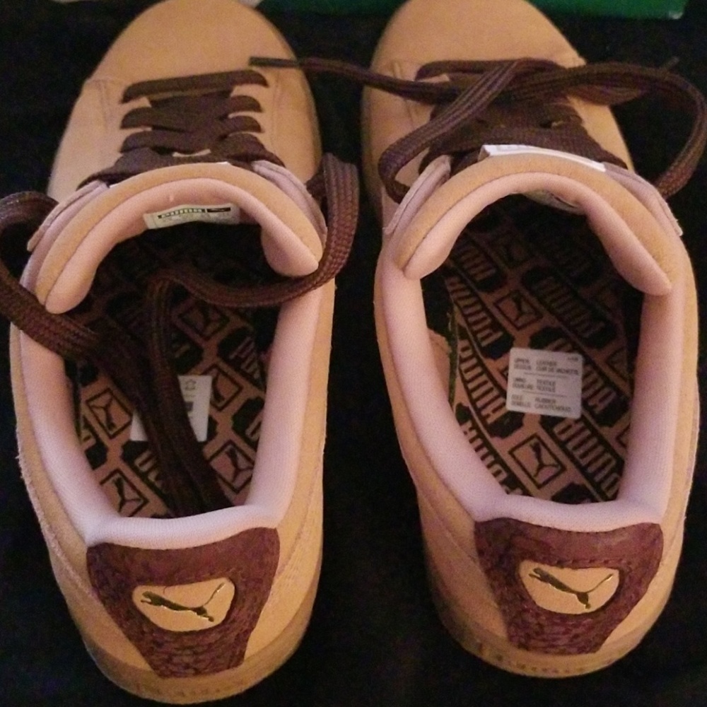 Wheat Puma Suede Classics! 5.5Y/7Women SALE! - Picture 5 of 7